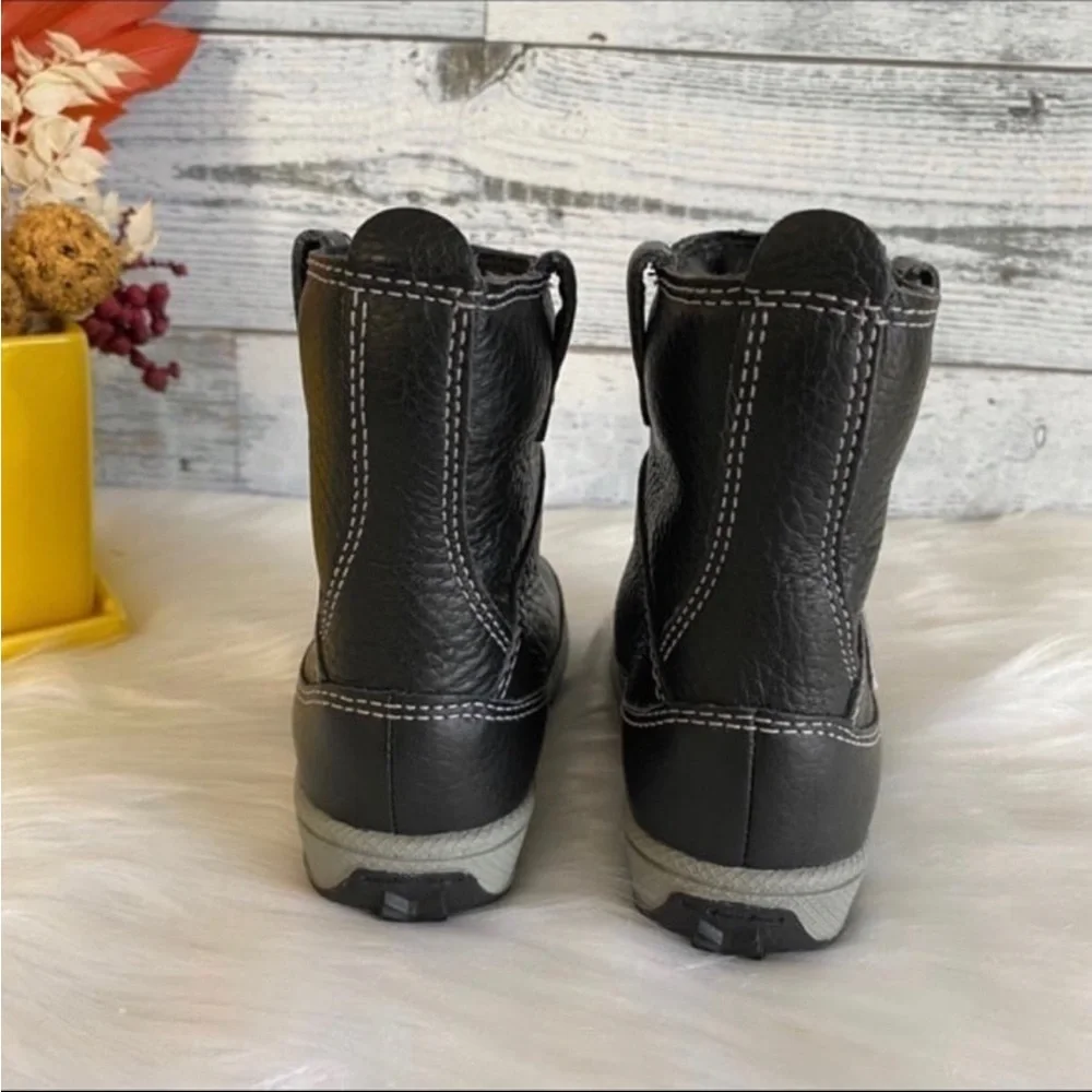 Timberland Leather Children Unisex Pull On Black Boots Size 5M